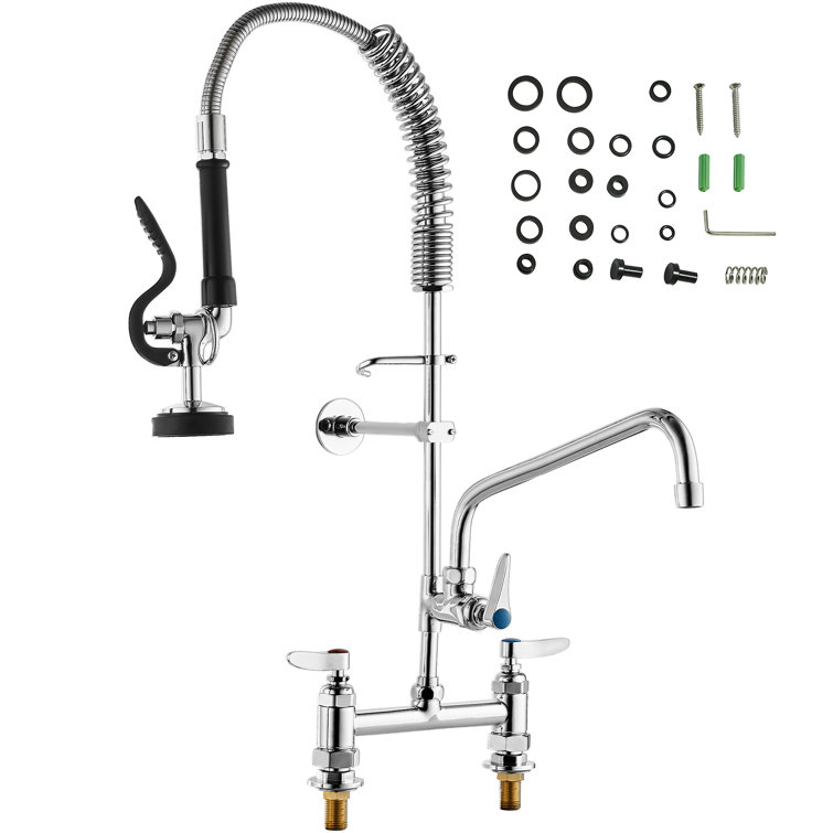 Commercial Brass Kitchen Faucet with Pull-out Spray