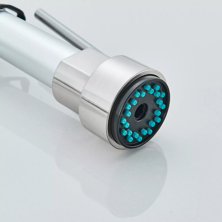 Stainless Steel Single Handle Kitchen Faucet with Pull-out Spray