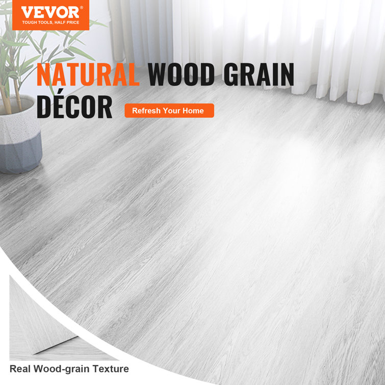 Light Gray Self-Adhesive Vinyl Floor Tiles with Water Protection