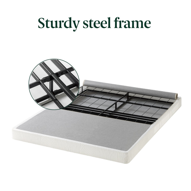 Queen Low Profile Folding Metal Box Spring with Polyester Cover