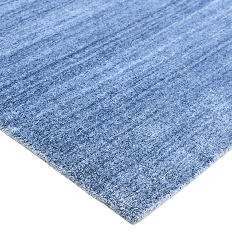 Harbor Stripe Hand-Knotted Denim Wool-Blend 9' x 12' Area Rug