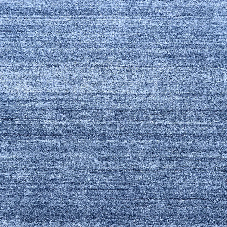 Harbor Stripe Hand-Knotted Denim Wool-Blend 9' x 12' Area Rug