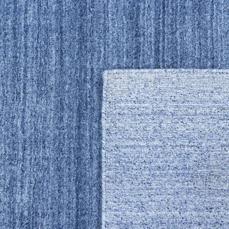Harbor Stripe Hand-Knotted Denim Wool-Blend 9' x 12' Area Rug