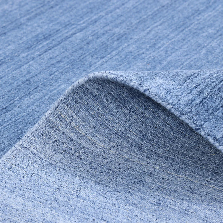 Harbor Stripe Hand-Knotted Denim Wool-Blend 9' x 12' Area Rug