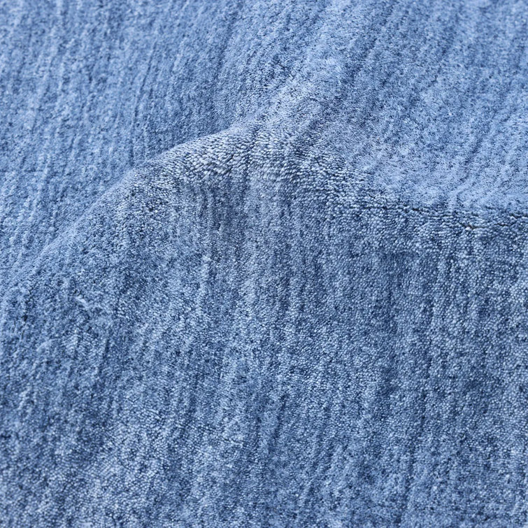 Harbor Stripe Hand-Knotted Denim Wool-Blend 9' x 12' Area Rug