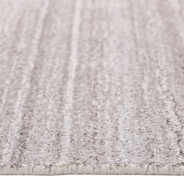 Halsey Hand-Knotted Silver Linen and Wool 2'6" x 8' Runner Rug