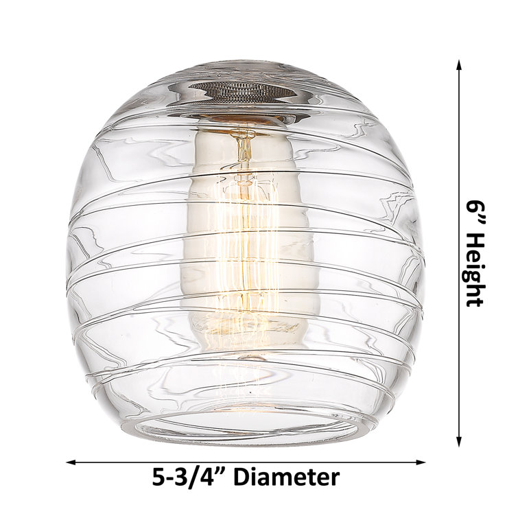 Satin Gold Mini Drum Glass Pendant Light