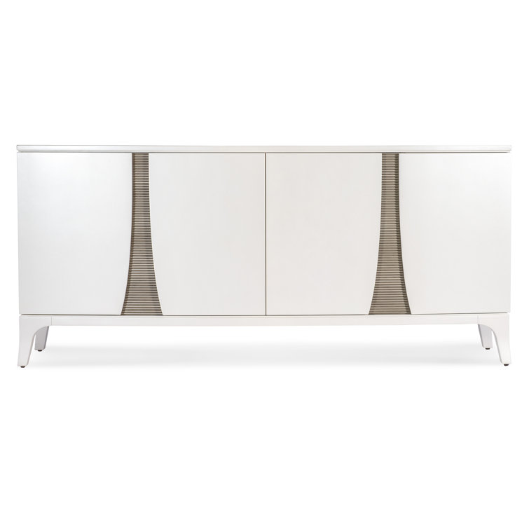 Bella Donna White 77" Transitional Entertainment Credenza