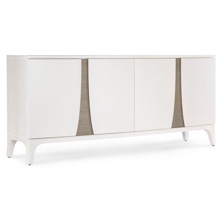 Bella Donna White 77" Transitional Entertainment Credenza