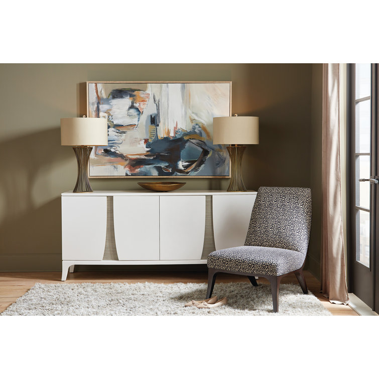 Bella Donna White 77" Transitional Entertainment Credenza