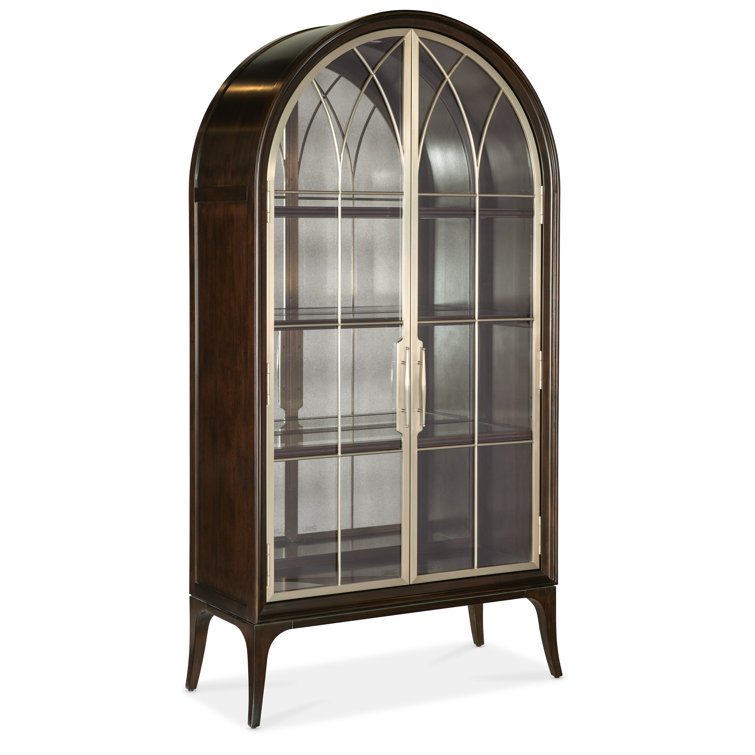 Bella Donna Brown Glass Lighted Display Cabinet