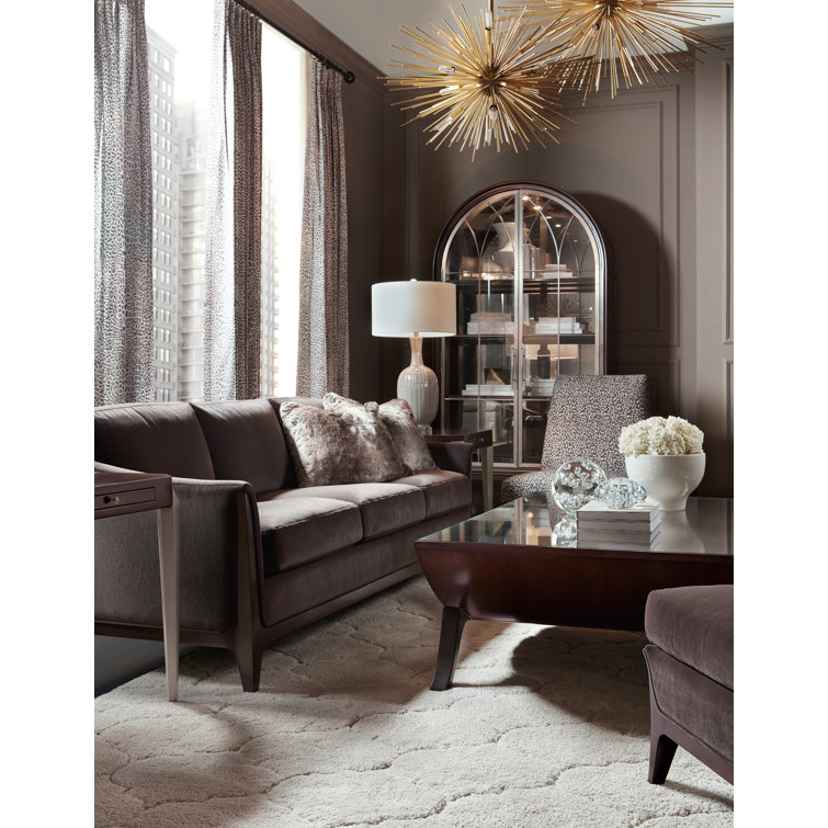 Bella Donna Brown Glass Lighted Display Cabinet