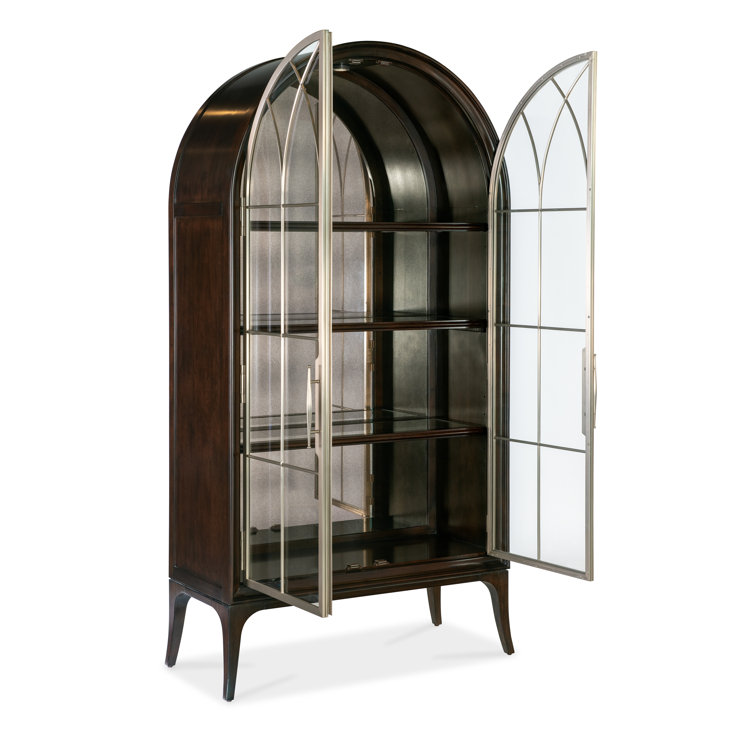 Bella Donna Brown Glass Lighted Display Cabinet
