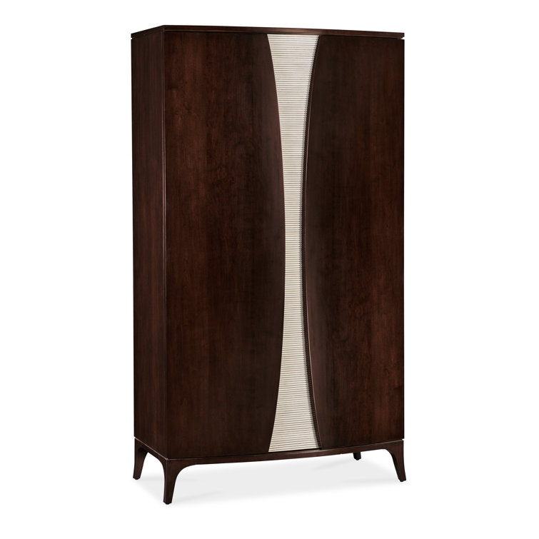 Bella Donna Transitional Cherry Wardrobe with Mirror