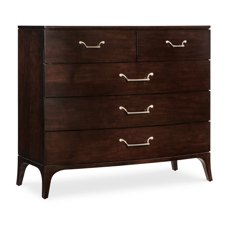 Bella Donna Dark Wood Five-Drawer Chest with Soft Close