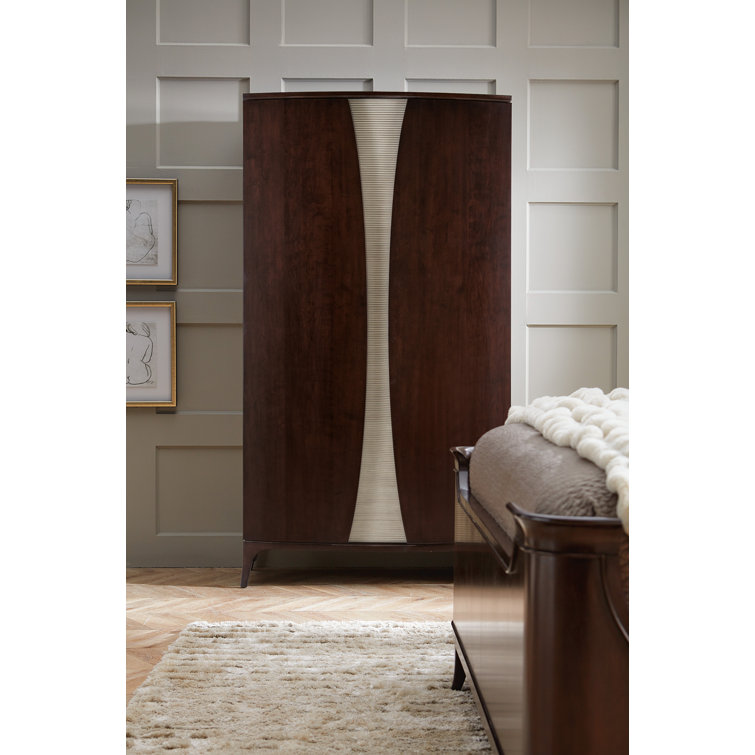 Bella Donna Transitional Cherry Wardrobe with Mirror