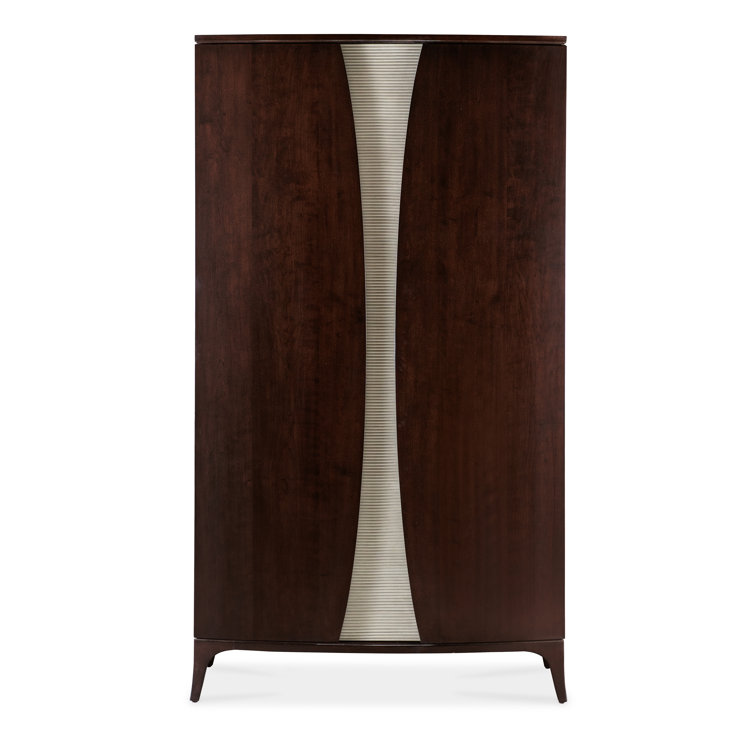 Bella Donna Transitional Cherry Wardrobe with Mirror