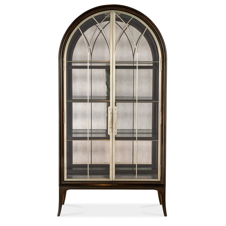 Bella Donna Brown Glass Lighted Display Cabinet