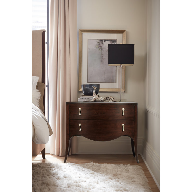 Bella Donna Dark Wood Glam Bachelors Chest with Soft Close Drawer