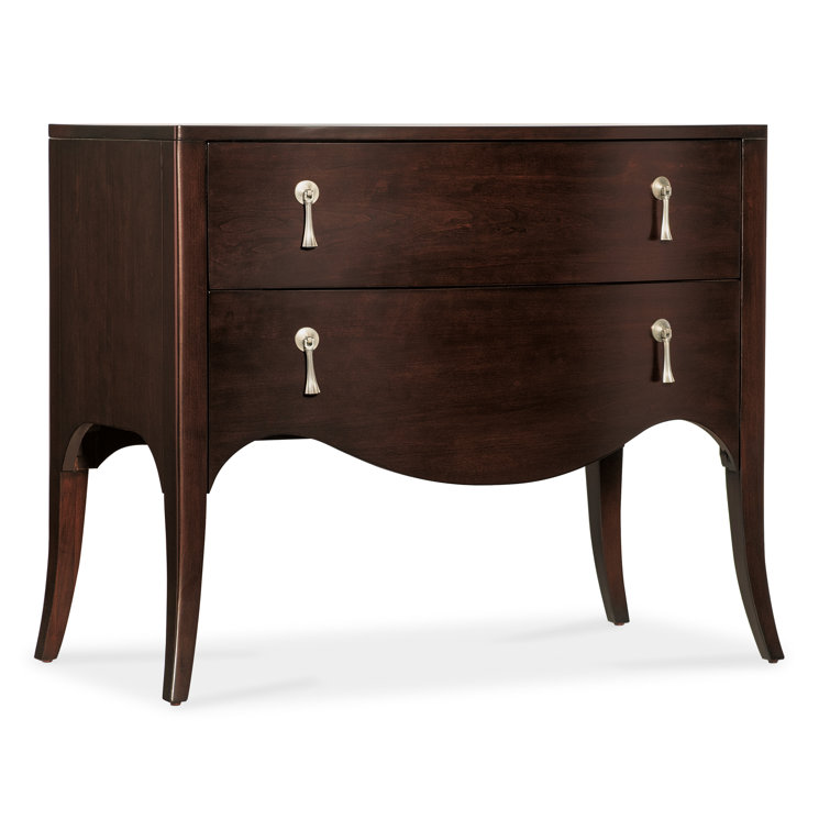 Bella Donna Dark Wood Glam Bachelors Chest with Soft Close Drawer