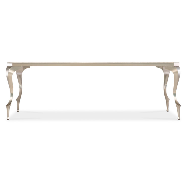 Bella Donna Rectangular Gold Beige Marble Cocktail Table
