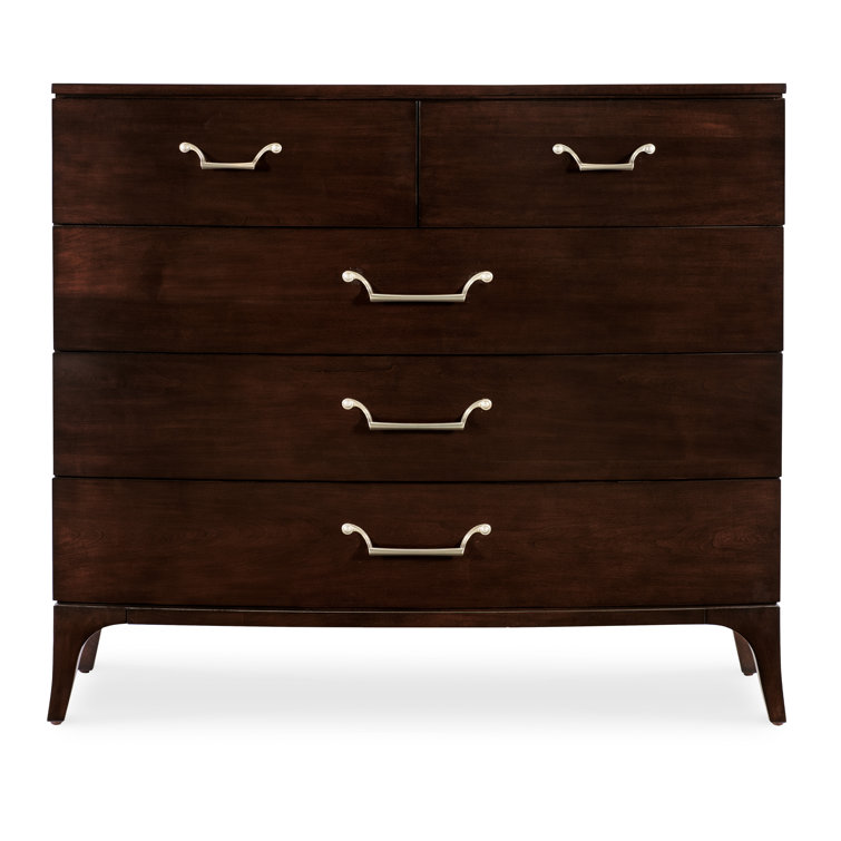 Bella Donna Dark Wood Five-Drawer Chest with Soft Close