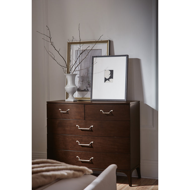 Bella Donna Dark Wood Five-Drawer Chest with Soft Close