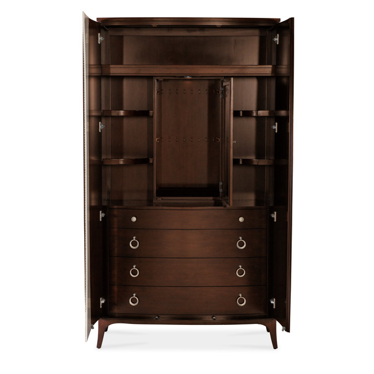 Bella Donna Transitional Cherry Wardrobe with Mirror