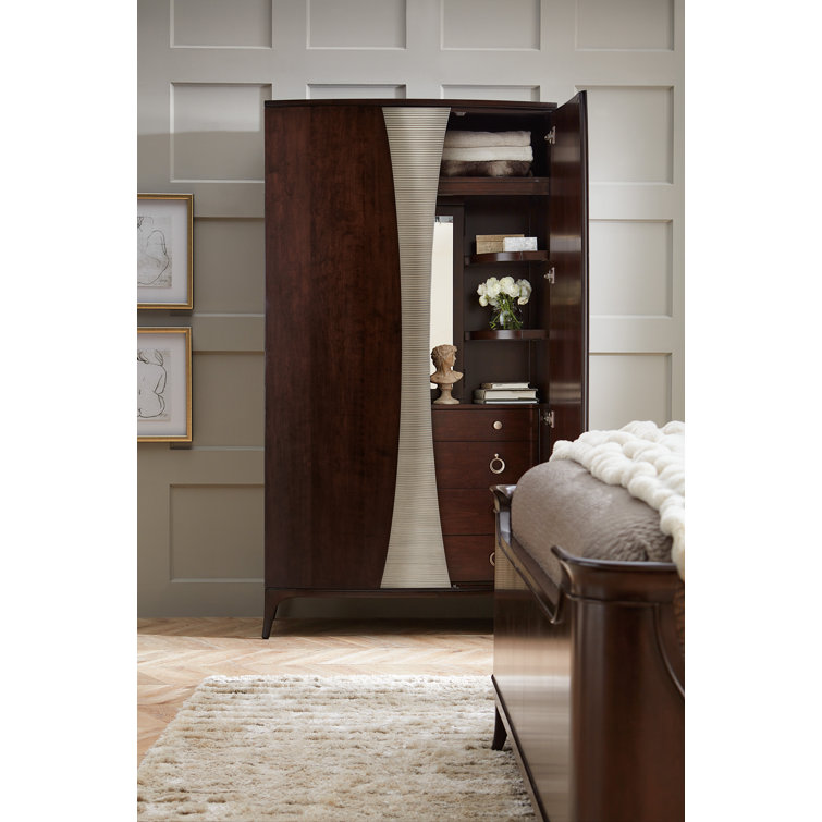 Bella Donna Transitional Cherry Wardrobe with Mirror