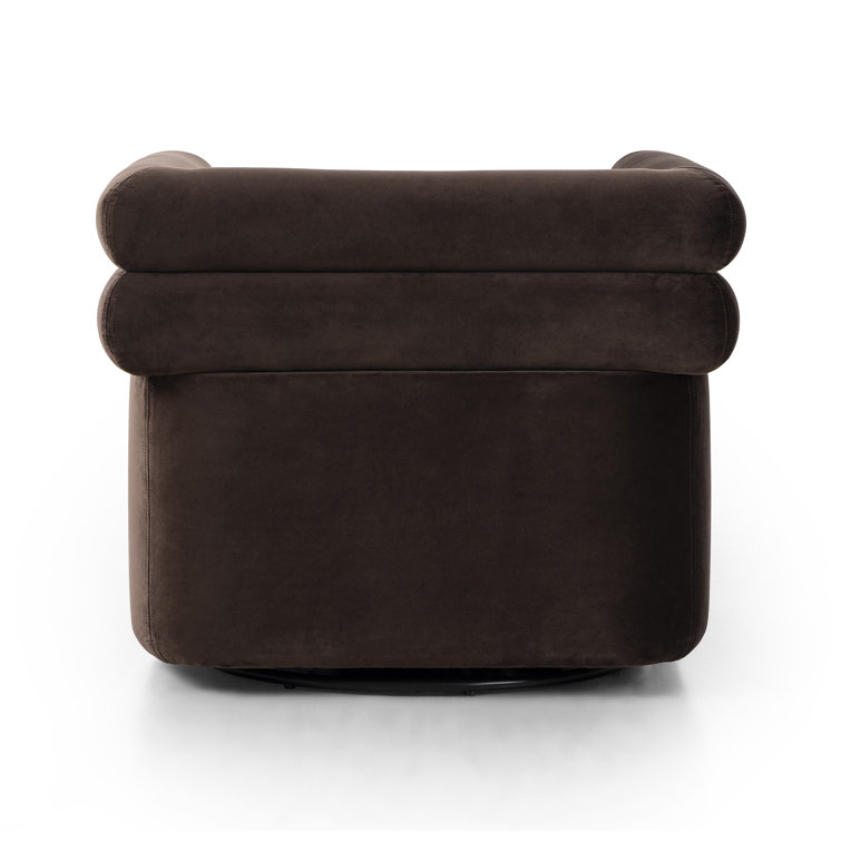 Hampton Cream Glove Leather Swivel Armchair