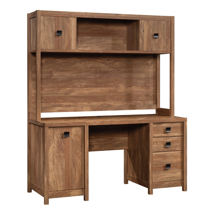 Sindoori Mango Wood Computer Desk with Hutch and Drawers