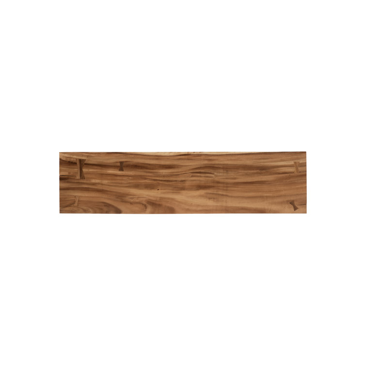 Atlas 60'' Natural Wood and Black Metal Console Table