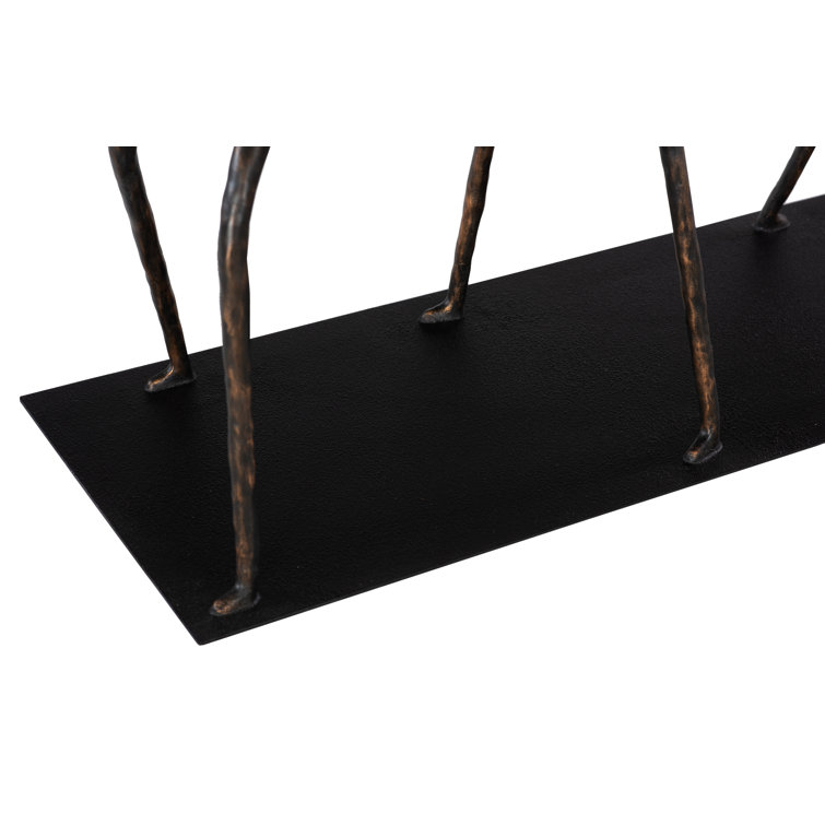 Atlas 60'' Natural Wood and Black Metal Console Table