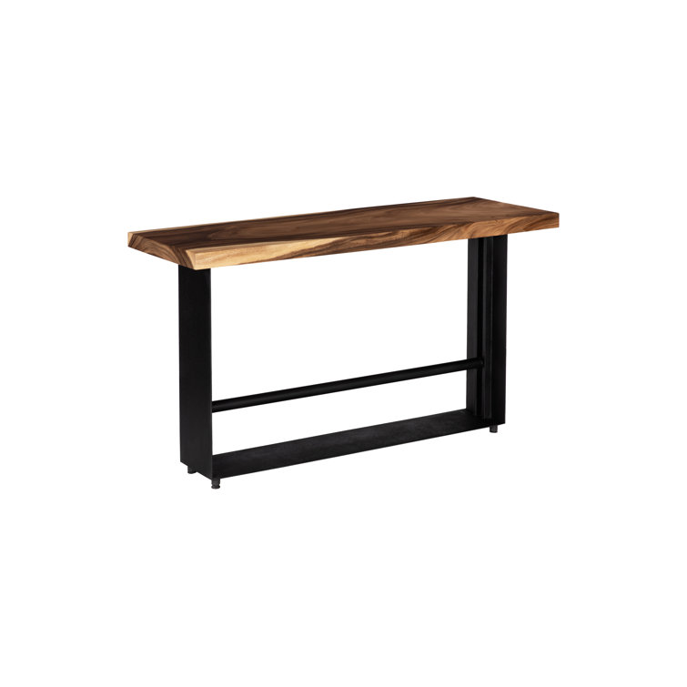 Contemporary Chamcha Wood & Iron Bar Height Dining Table