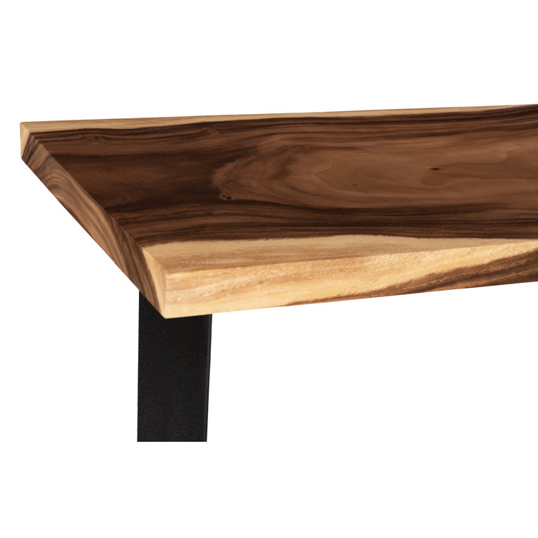 Contemporary Chamcha Wood & Iron Bar Height Dining Table