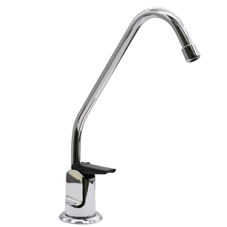 Polished Chrome Single Handle Beverage Faucet with Filter Kit