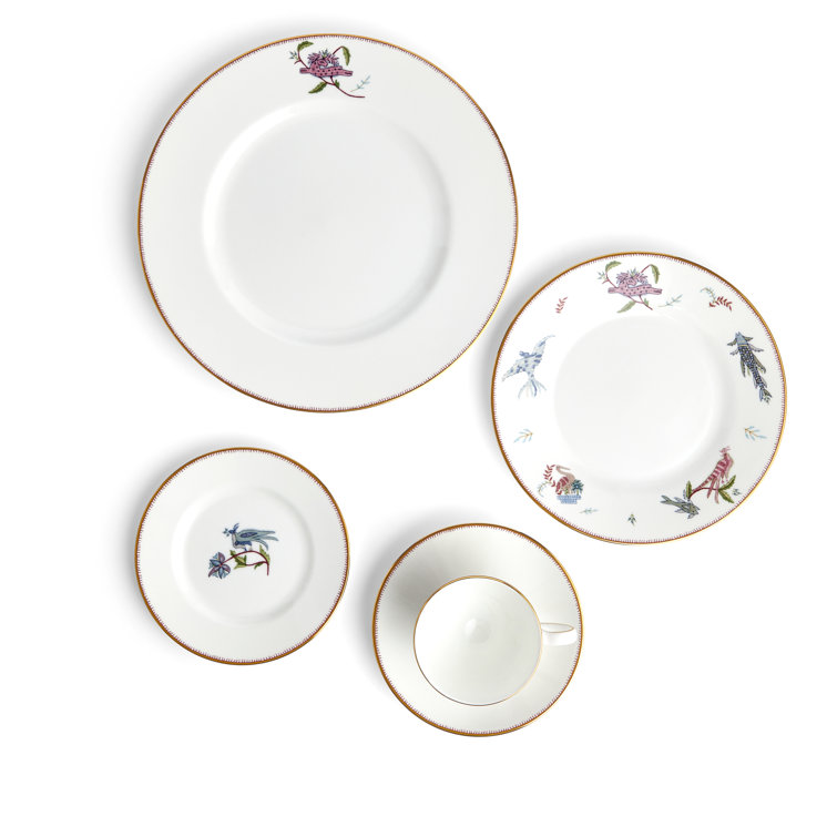 White Porcelain Mythical Creatures 5-Piece Place Setting