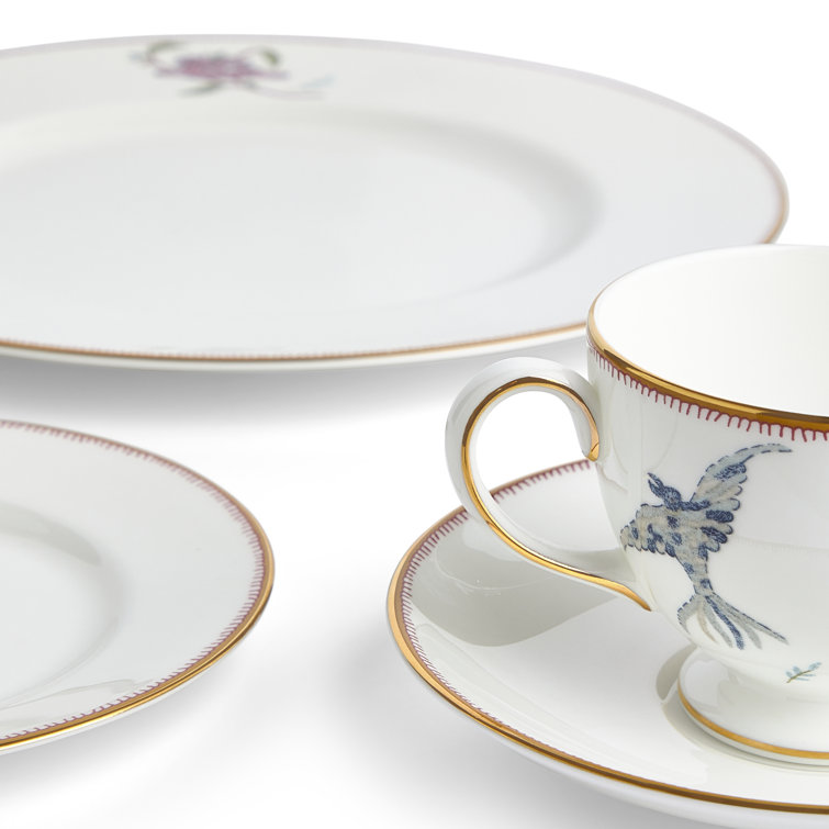 White Porcelain Mythical Creatures 5-Piece Place Setting