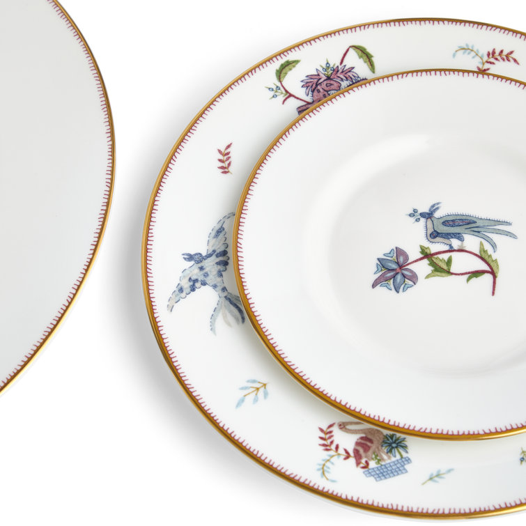 White Porcelain Mythical Creatures 5-Piece Place Setting