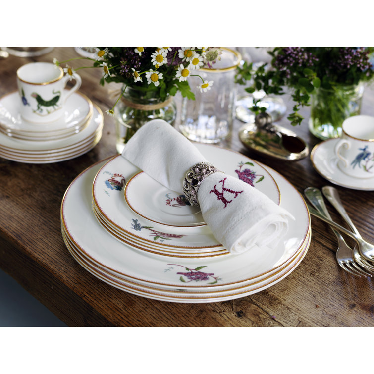 White Porcelain Mythical Creatures 5-Piece Place Setting