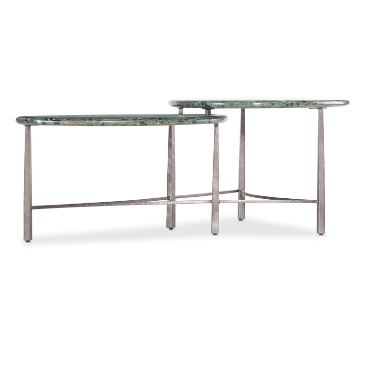 Antares Green Metal Rustic Cocktail Table