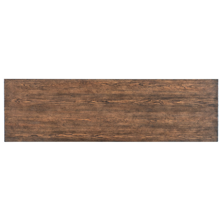 Safari Brown Pine Veneer Rustic Credenza