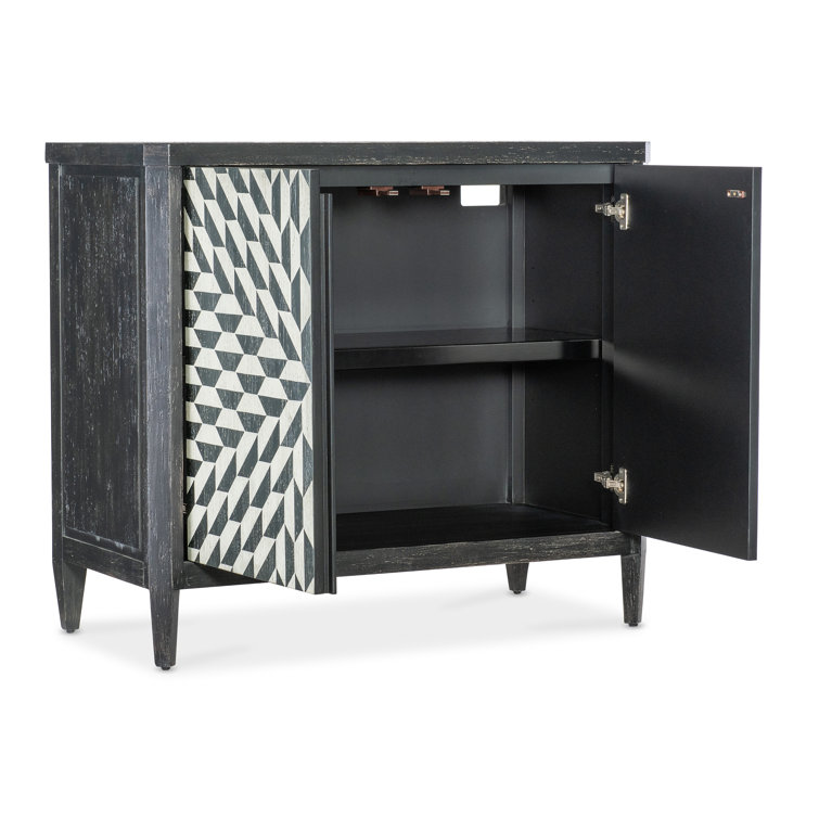 Lancaster Black and White Geometric Hall Chest