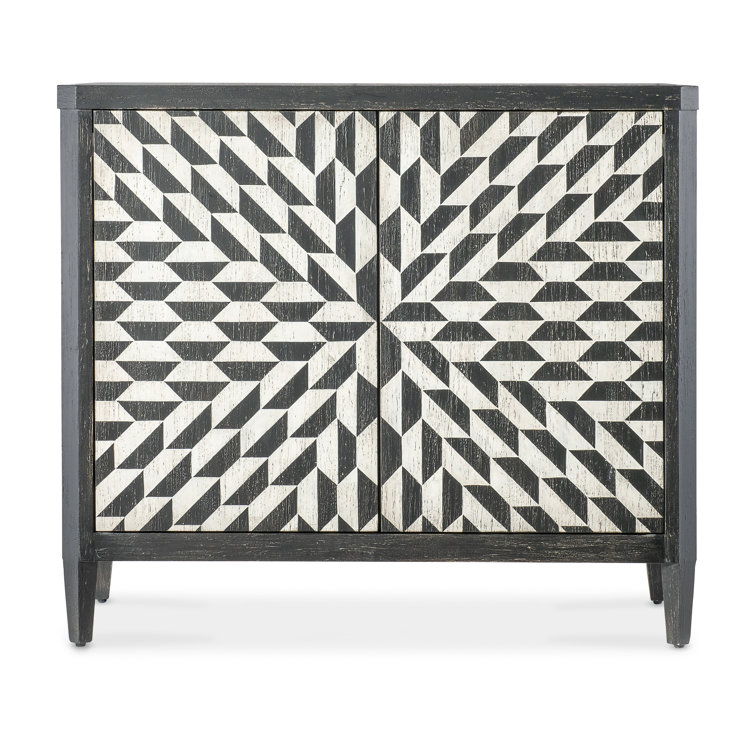 Lancaster Black and White Geometric Hall Chest