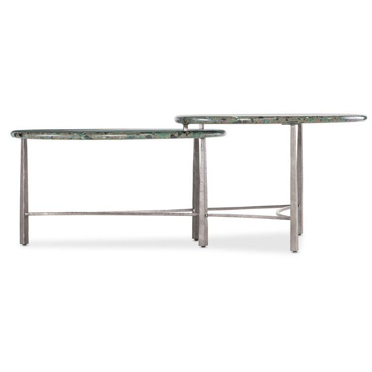 Antares Green Metal Rustic Cocktail Table