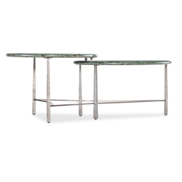 Antares Green Metal Rustic Cocktail Table