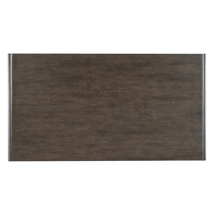 Rustic Brown and Gold Wood Metal Storage Cocktail Table