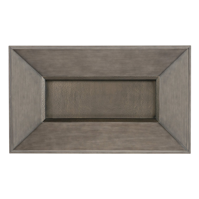 Rustic Brown Rectangular Wood and Metal Cocktail Table