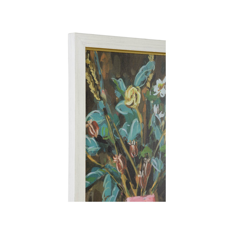 White Framed Abstract Still Life Canvas Art