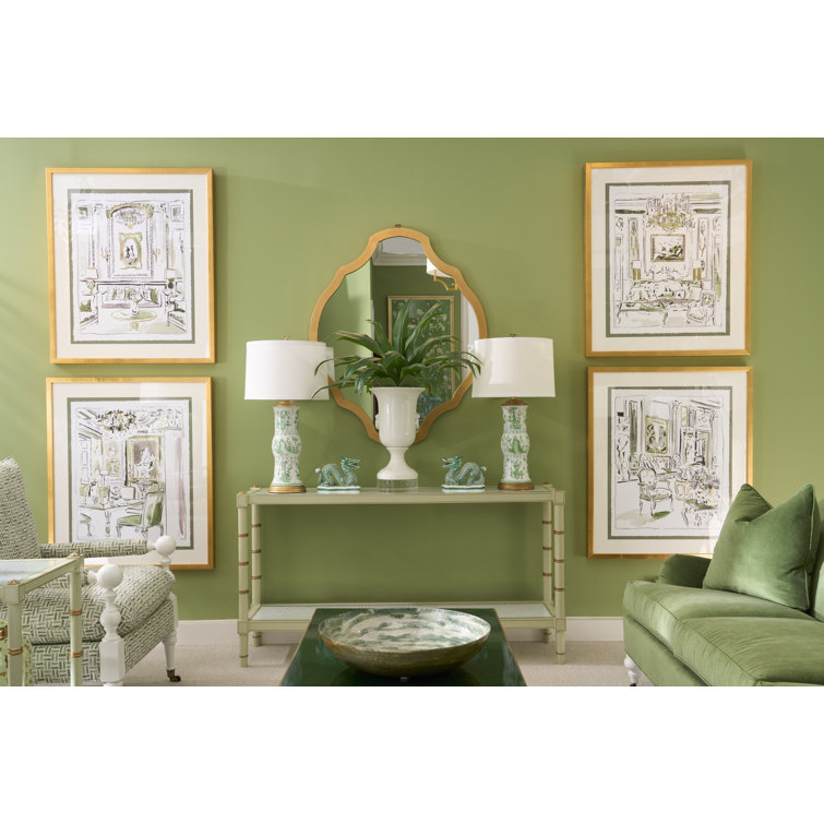 Gold Framed Portrait Art with White Mat